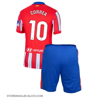 Atletico Madrid Angel Correa #10 Maglia Gara Casa Repliche 2024-25 Bambino Maniche Corte